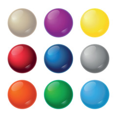 Realistic Balls - Nine Color Shades