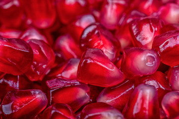 Fresh organic pomegranate seeds