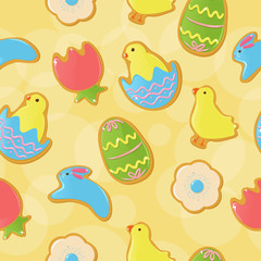 Seamless Easter cookie background