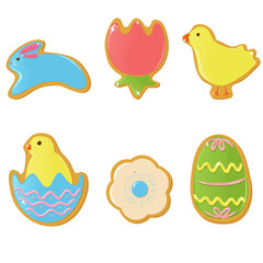 Vector easter cookies