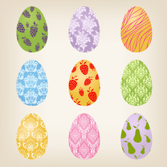 Set of nine Easter Eggs