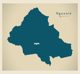 Modern Map - Ngounie GA