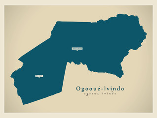 Modern Map - Ogooue-Ivindo GA