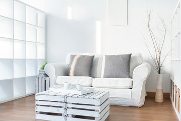 Relax in cozy, light interior...