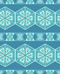Geometric abstract vector seamless background in boho style