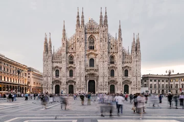 Photo sur Plexiglas Monument Milan Cathedral and Piazza Duomo.
