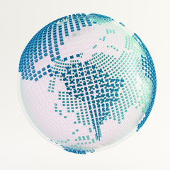 Globe on white backgound