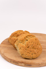 Homemade bread isolated on white