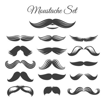 Mustaches icon set