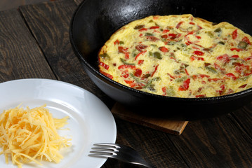 omelet with peppers