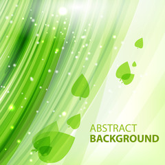 Green abstract vector background. Round eco design. Abstract background for business presentations. Vector.