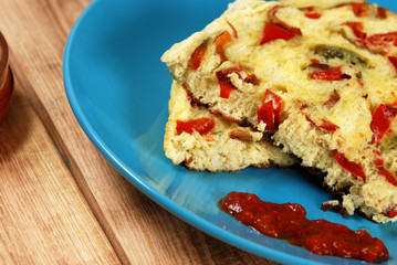 omelet with peppers