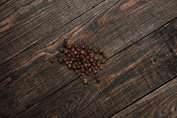 pepper on the wooden table