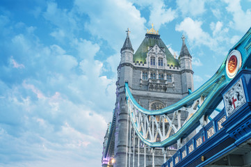 Fototapeta na wymiar Magnificence of Tower Bridge, London - UK