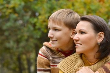 mother with son