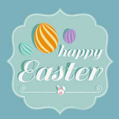 happy easter day for card design (egg and frame)