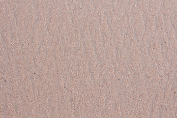 The surface of the sand, traces the flow of water.