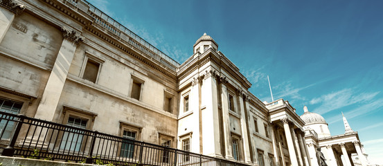 Buildings of Trafalgar Square, London