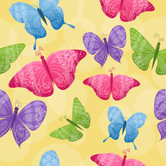 Seamless butterflies background