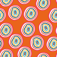 Vector seamless pattern with doodle circles