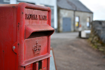 Fototapeta premium Red mail box - royal mail
