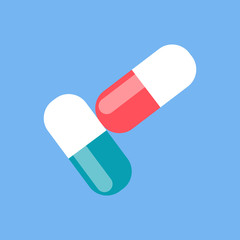 Colorful Pills Design Flat Icon