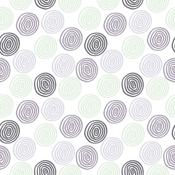 Seamless vector retro colored circle background