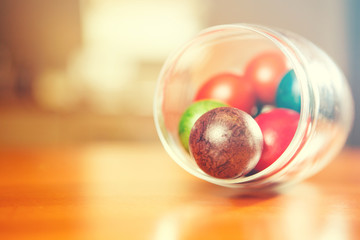 Easter eggs in cookie jar