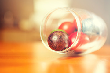 Easter eggs in cookie jar