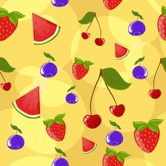 Seamless berry background