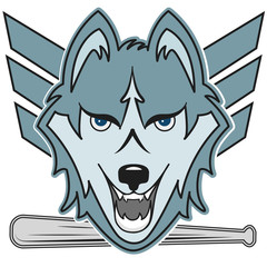 Modern professional wolf  logo for a club or sport team  baseball 