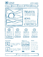 Website Layout Doodle