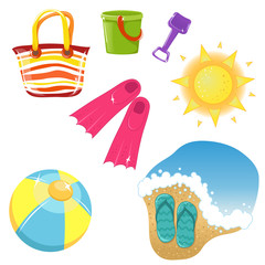 Vector vacation icon set