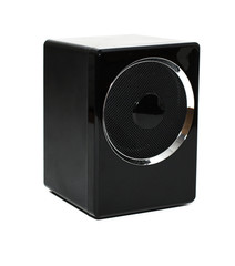 Fototapeta premium old powerful stage concerto audio speakers isolated on white background