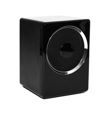 Fototapeta premium old powerful stage concerto audio speakers isolated on white background