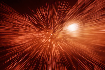 Obraz premium Brightly colorful fireworks in the night sky