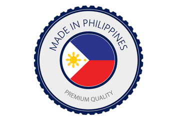 Made in Philippines Seal, Philippines Flag (Vector Art)
