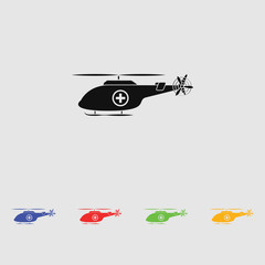 Medical helicopter icon