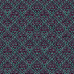 Vector seamless baroque damask luxury background