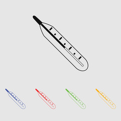 Medical thermometer, icon