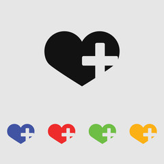 Obraz premium Heart cross Icon
