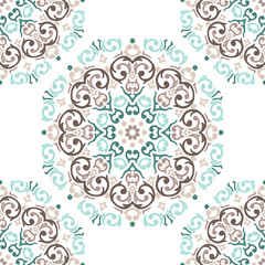 Vector seamless baroque damask luxury background