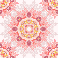 Vector seamless baroque damask luxury background