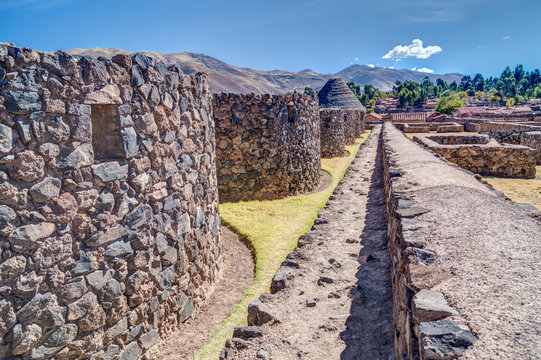 Ruins of Raqch'i, Raqchi or Temple of Wiracocha near Cusco,   Peru