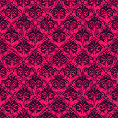 Vector seamless baroque damask luxury background