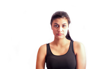 serious-looking girl