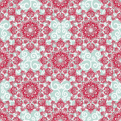 Vector seamless baroque damask luxury background