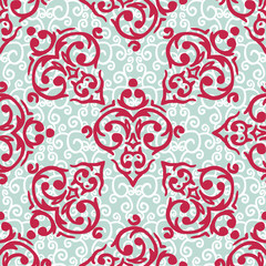 Vector seamless baroque damask luxury background