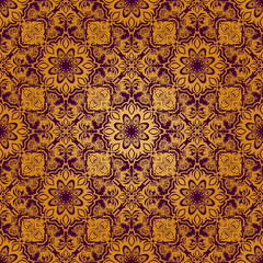 Vector seamless baroque damask luxury background