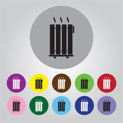 Heater vector icon